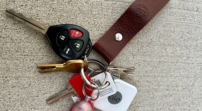 MOTO Leather Keychain