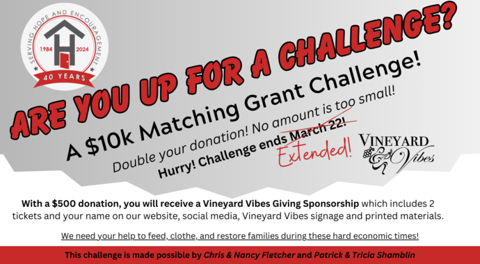 Matching Grant Challenge - Vineyard Vibes