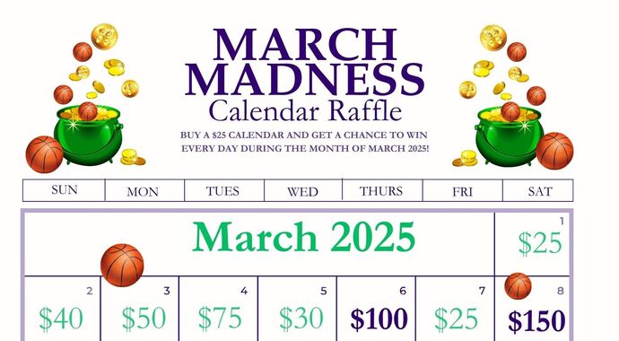 March Madness Calendar Raffle