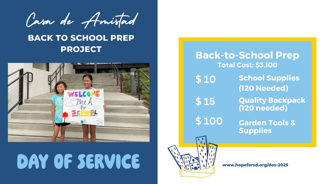 Back to School Prep, Casa de Amistad