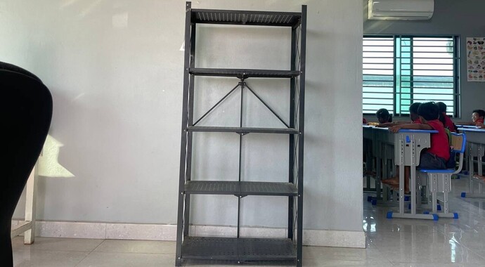 Give Bookshelves for Konedomrey School's 2nd Story