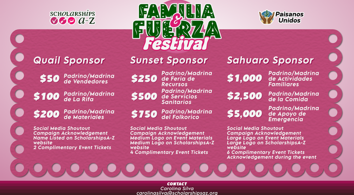 Familia & Fuerza Sponsorships