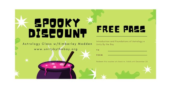 Astrology class with Kimberley Lutz Madden Raffle Ticket $10.00