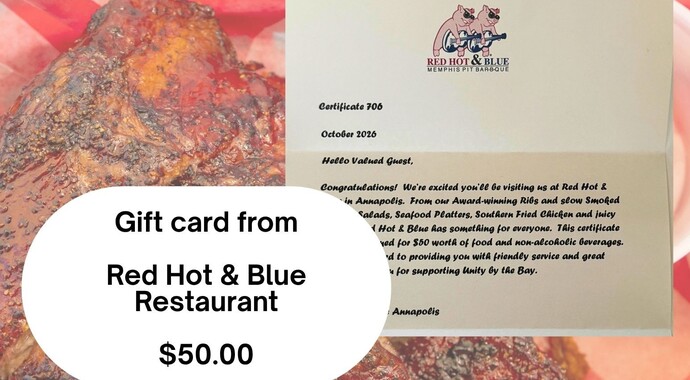 Red Hot and Blue Gift Card $50.00